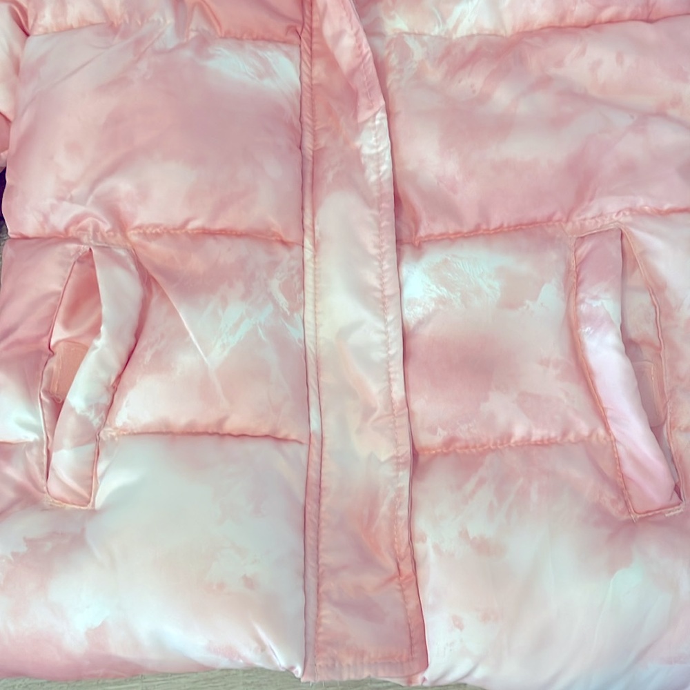 Pink Tie-Dye Puffer Jacket - Picture 6 of 6